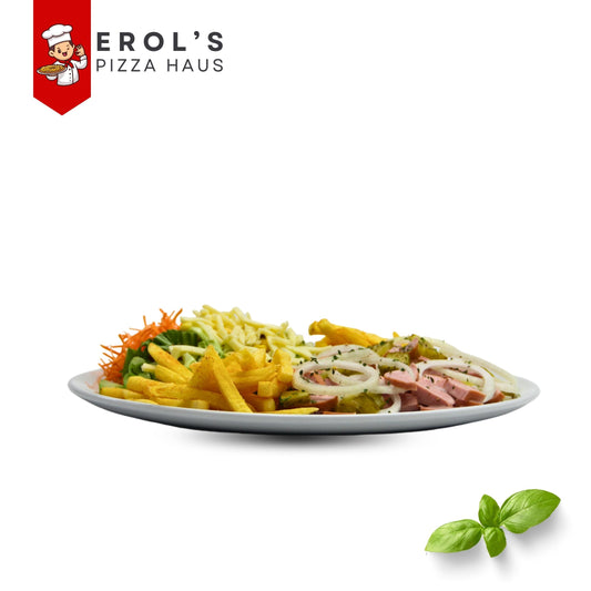 Wurstsalat mit Pommes
